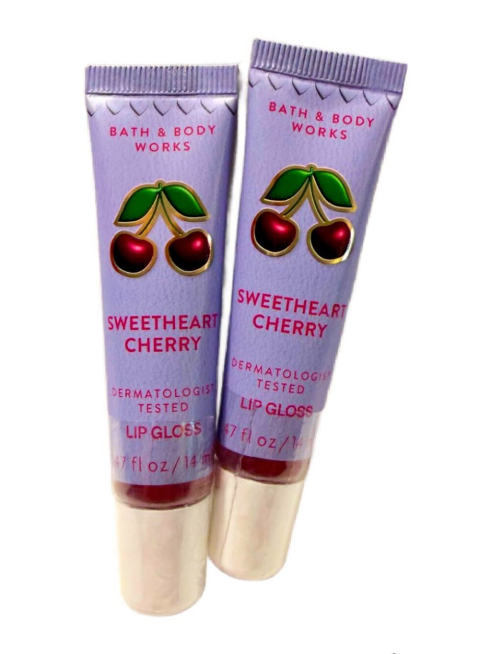 Bath & Body Works SWEETHEART CHERRY Lip Gloss 0.47 ml Each NEW Lot of 2